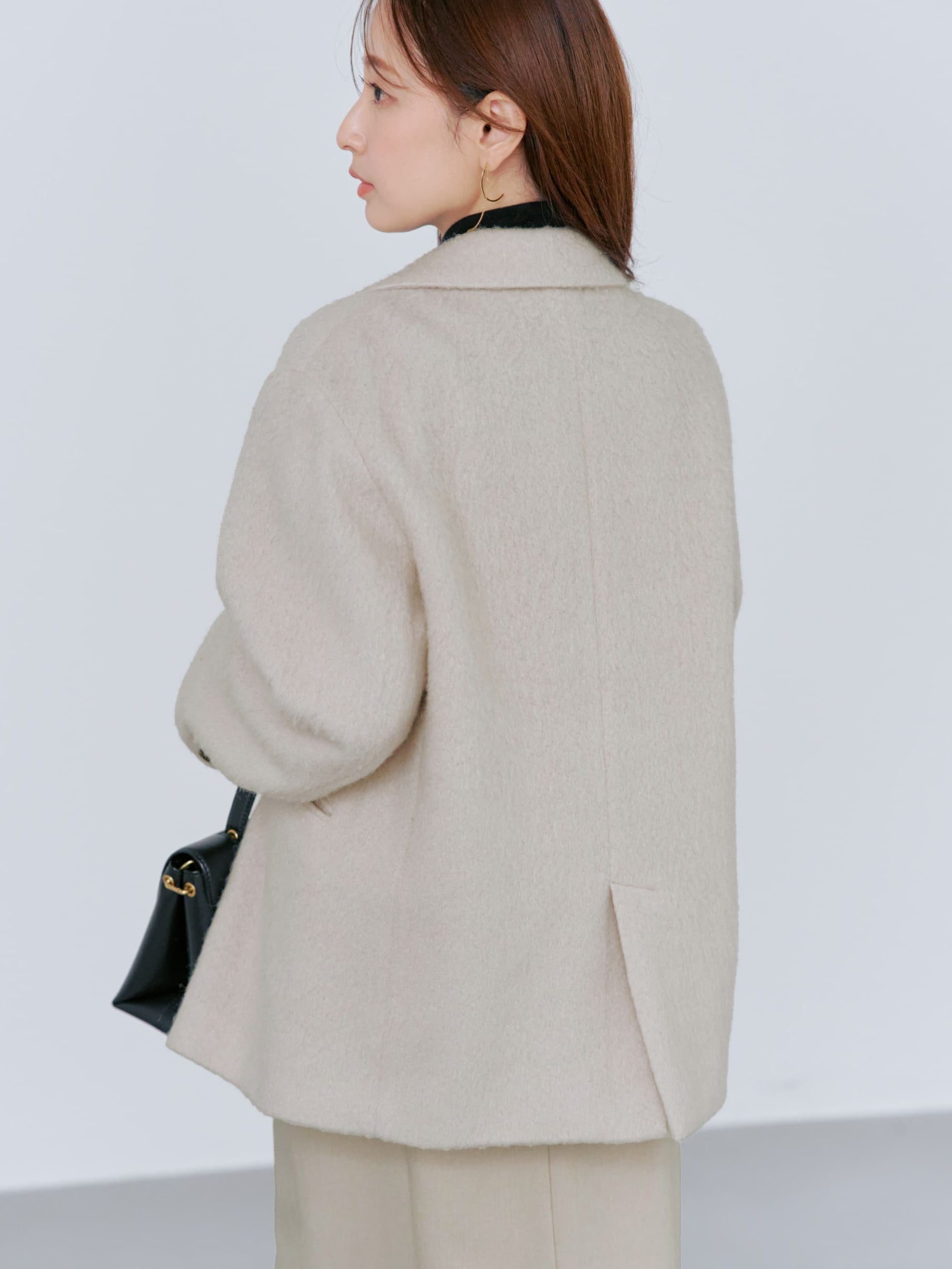 アルパカシャギーダブルコート | 小柄・低身長女性向けファッション