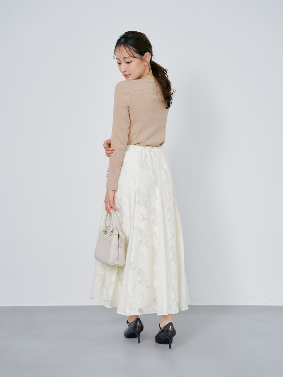 シルキーコットンゴールドボタンニット　[通常]