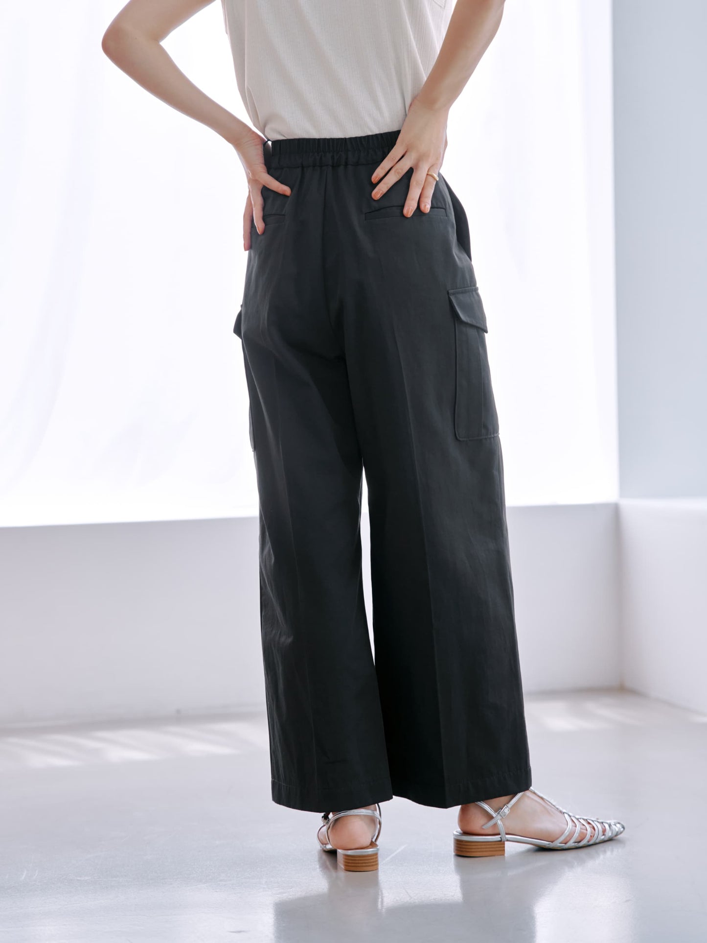 ワイドストレートカーゴパンツ-short & regular　[通常]