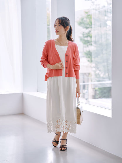 Vネックサマーニットカーディガン　[通常]