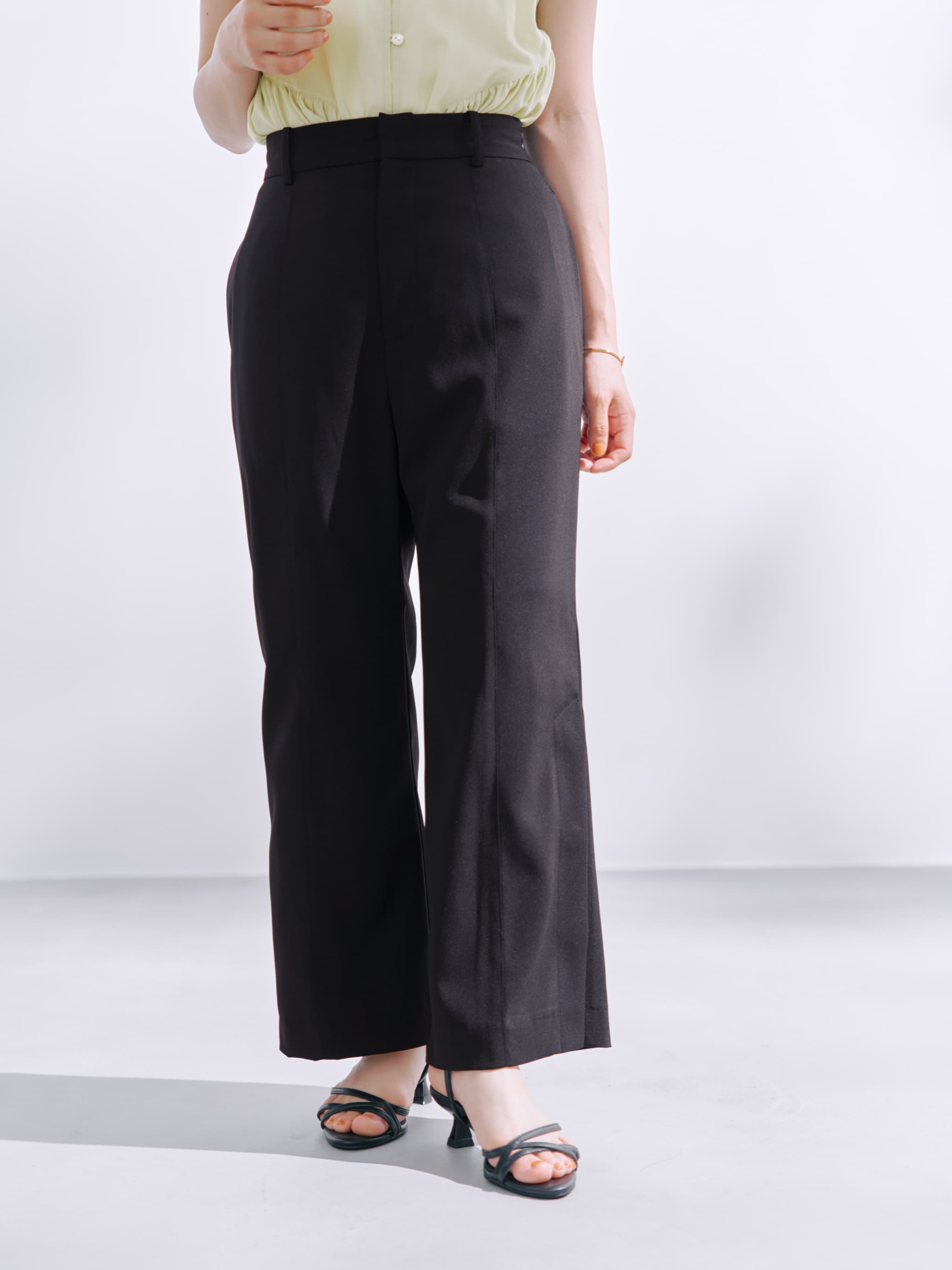 ボタンベンツフレアパンツ-short & regular | 小柄・低身長女性向け