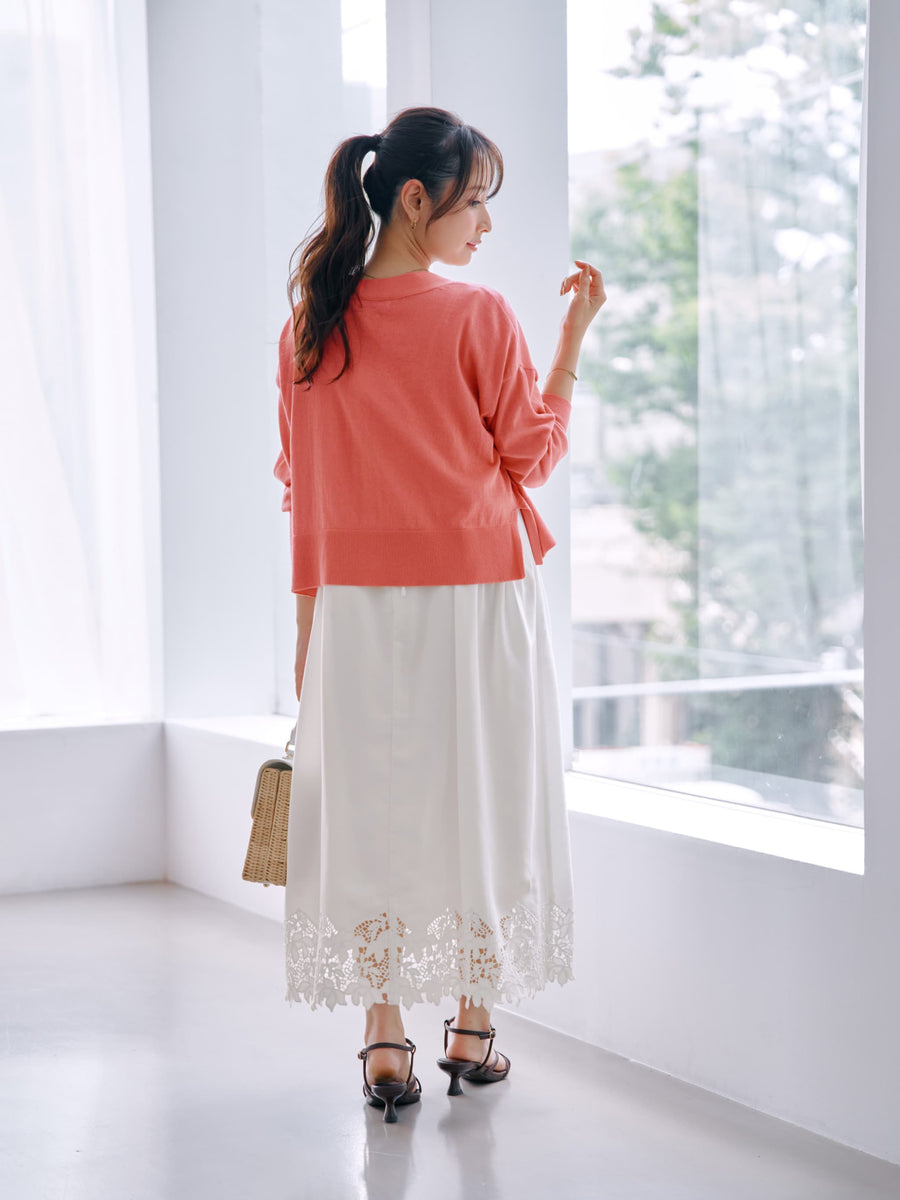 Vネックサマーニットカーディガン　[通常]