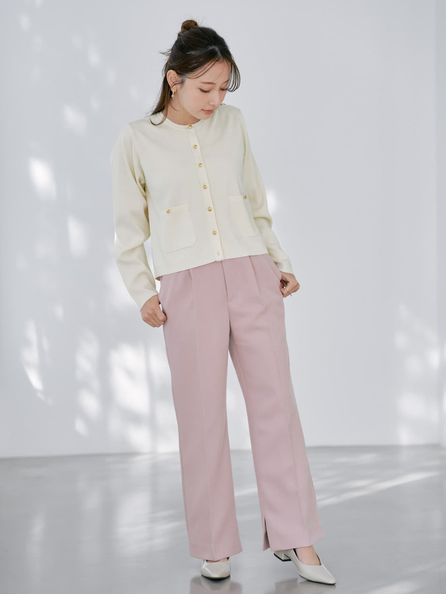 ゴールドボタンニットカーディガン　[通常]