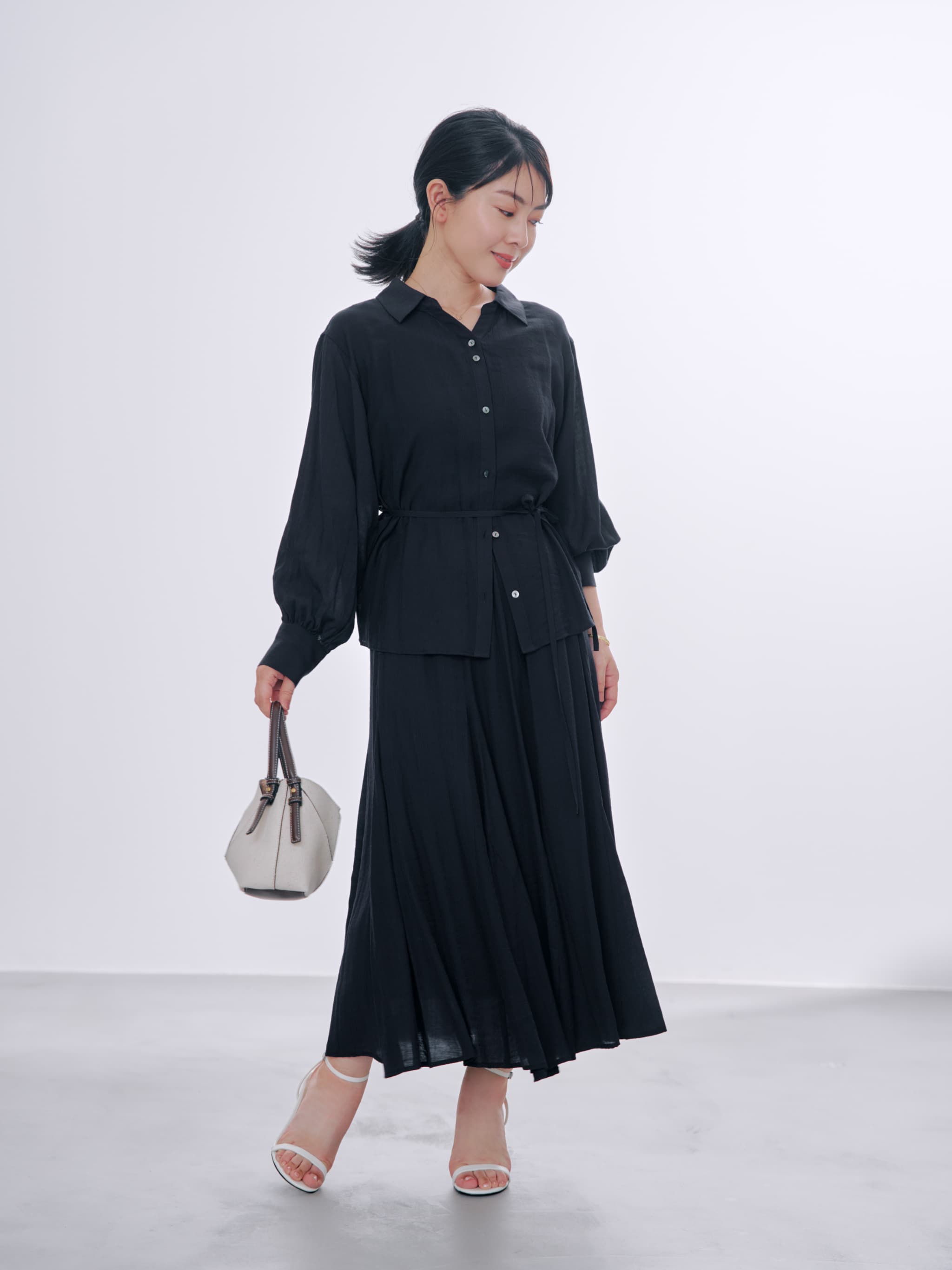 【試着のみ】COHINA　シャツ ソフトワッシャースキッパーシャツ | 小柄・低身長女性向け