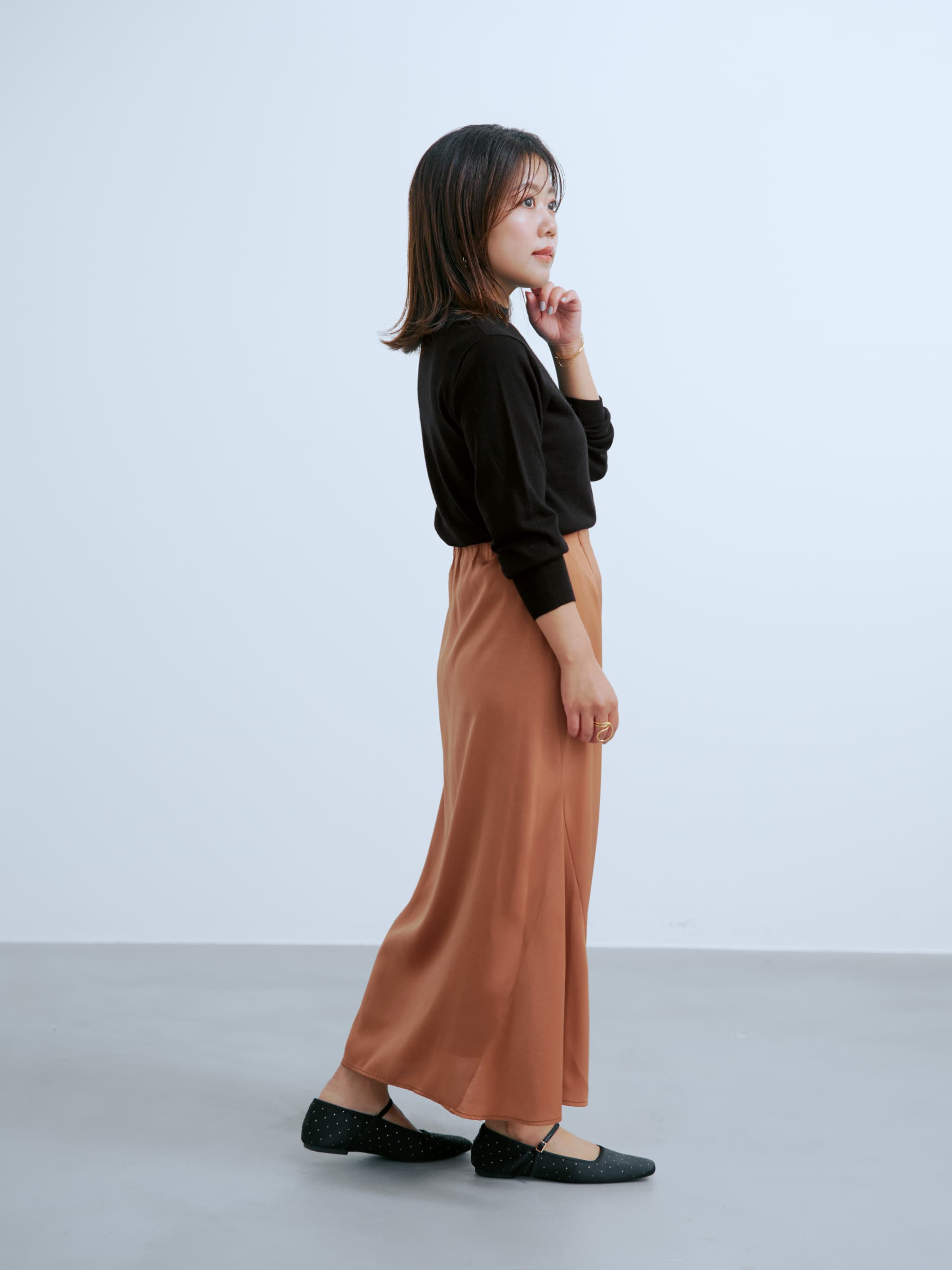 cohina アシメナローサテンスカート　short アシメナローサテンスカート-short & regular | 小柄・低身長女性向け