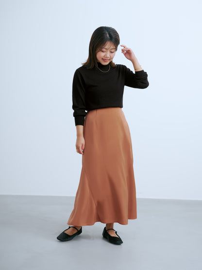 アシメナローサテンスカート-short & regular　[通常]