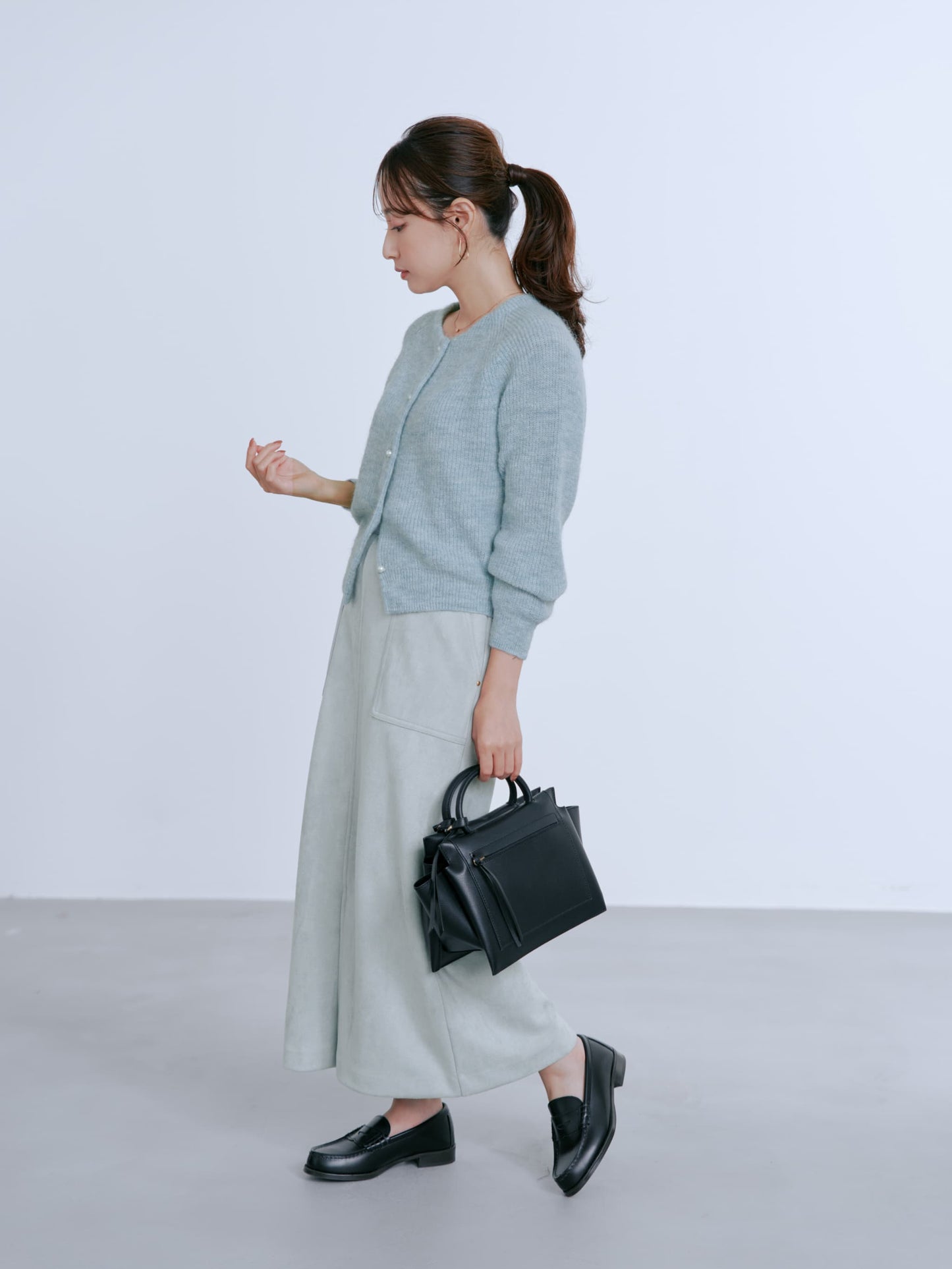 アルパカミックスパールカーディガン　[通常]