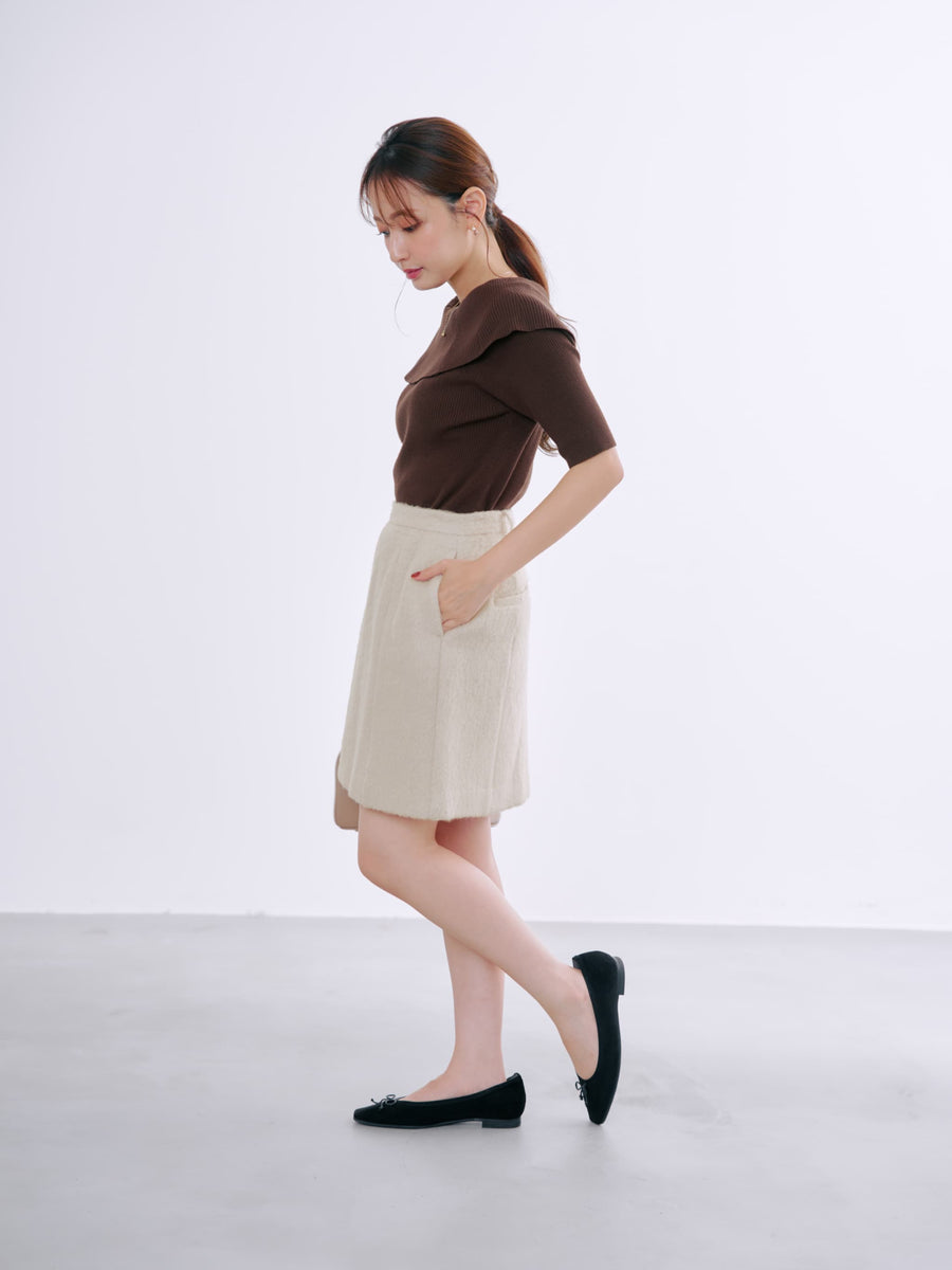 オフショルハーフスリーブニット　[通常]