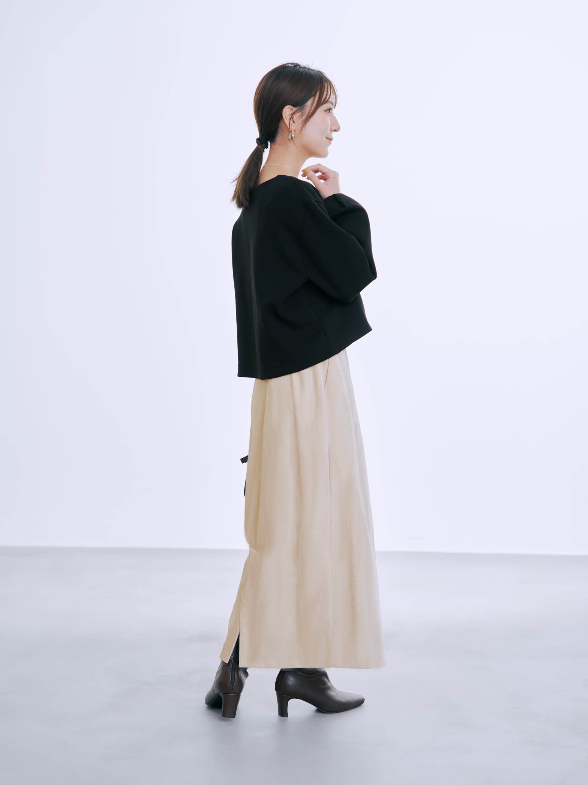 ダンボールトップスドットキャミワンピセット-short & regular | 小柄