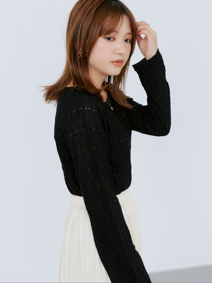 ジオメトリックウールニット　[通常]