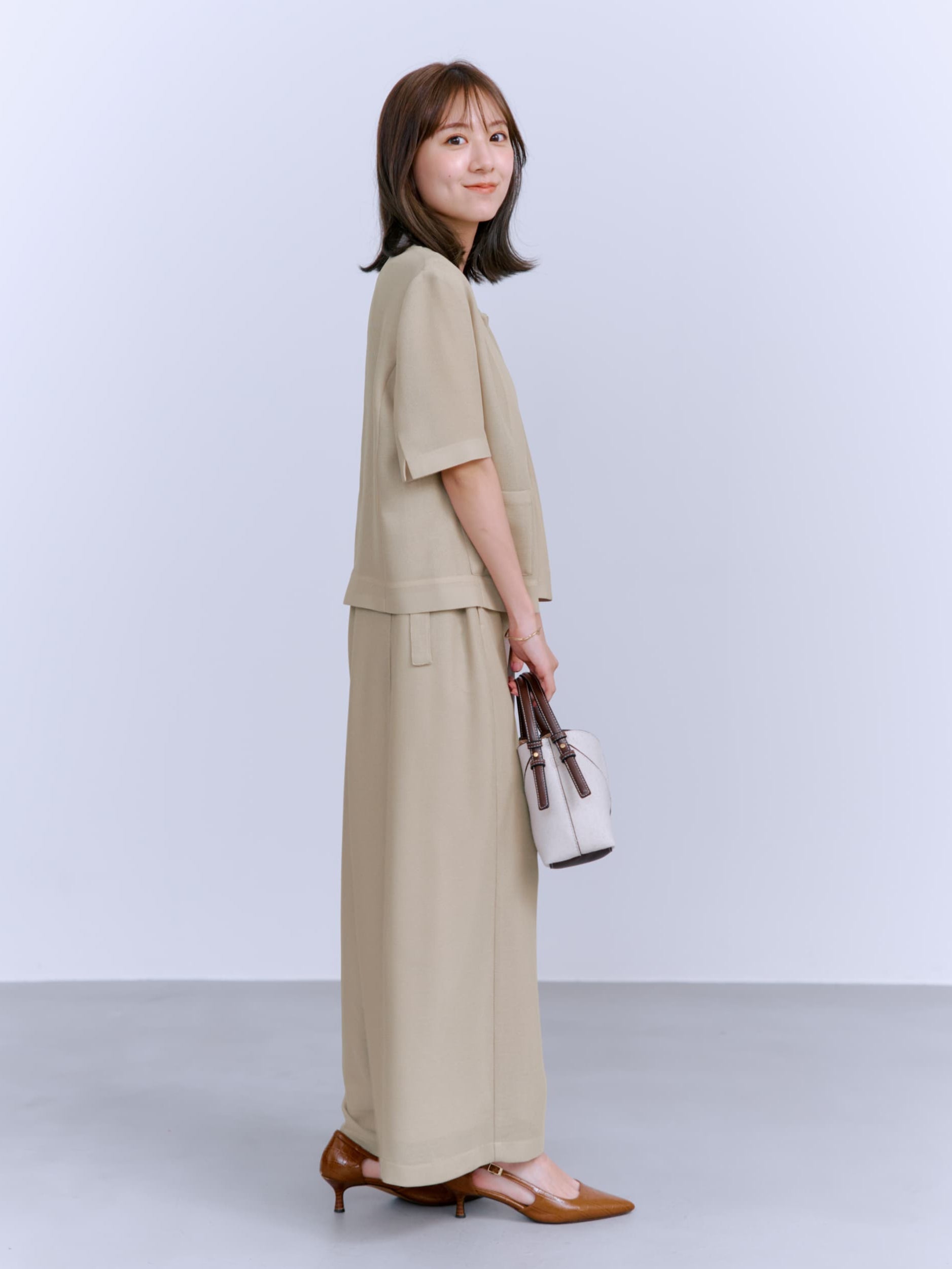 フロントジップメッシュオールインワン-short & regular | 小柄・低