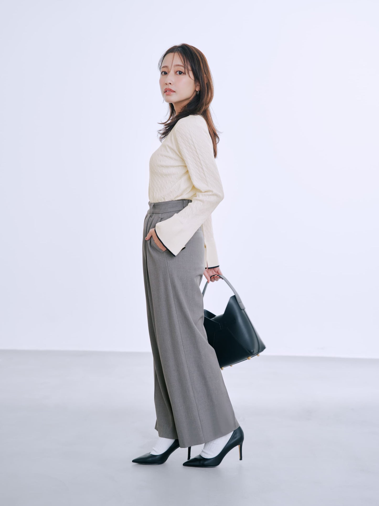 ミニケーブルリブニット　[通常]