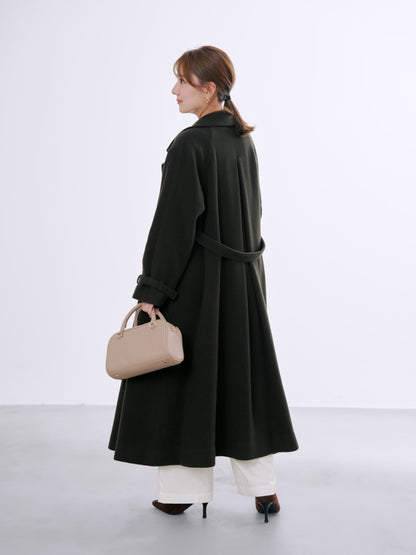 ＜sweetweb掲載＞セミダブルバックフレアウールコート-short & regular　[通常]
