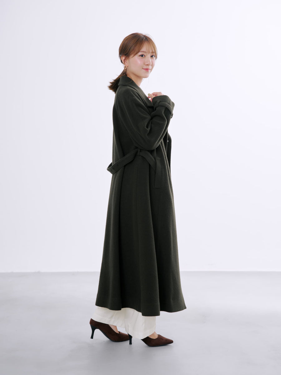 ＜sweetweb掲載＞セミダブルバックフレアウールコート-short & regular　[通常]