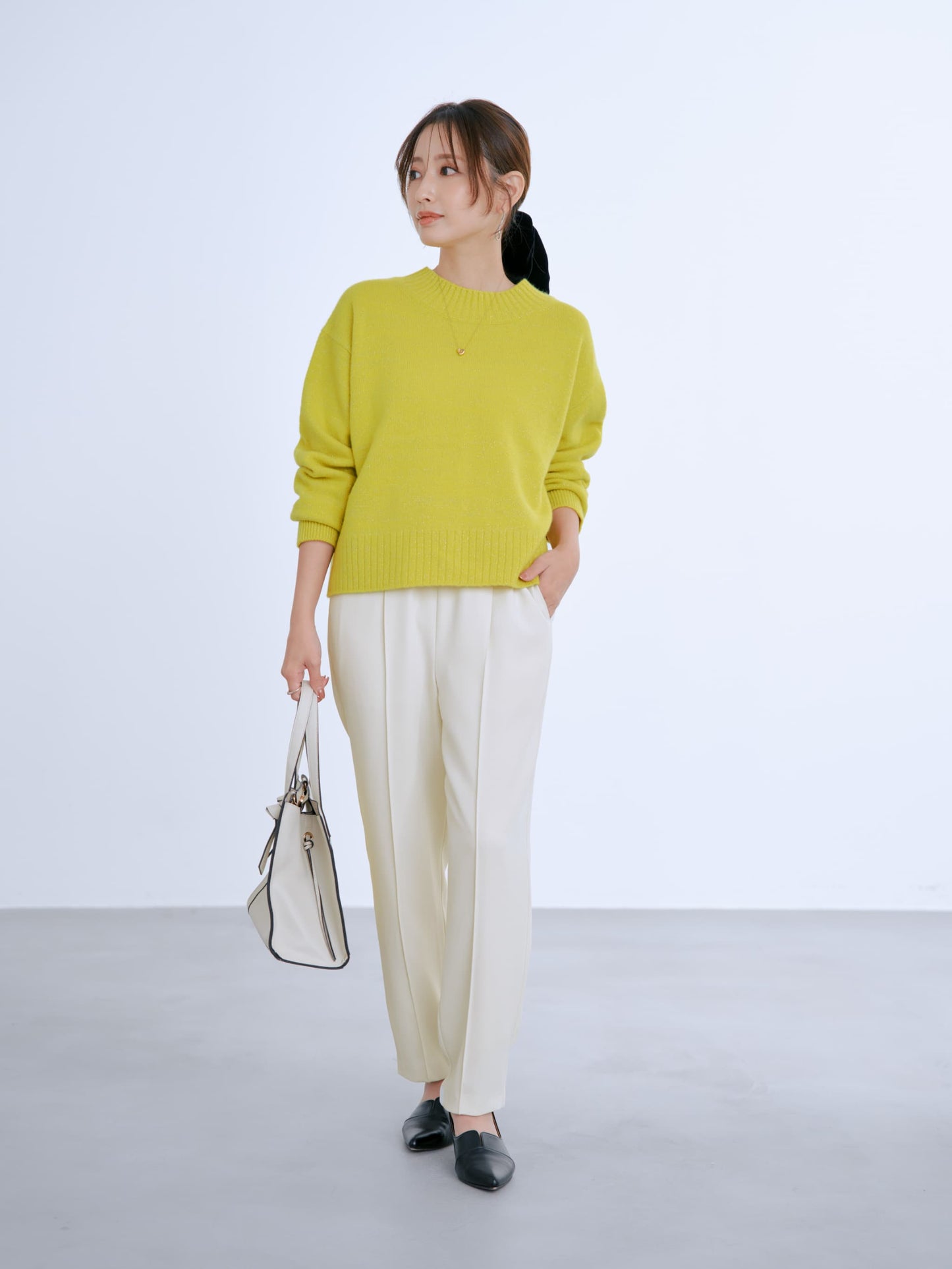 ウールカシミヤボトルネックニット　[通常]