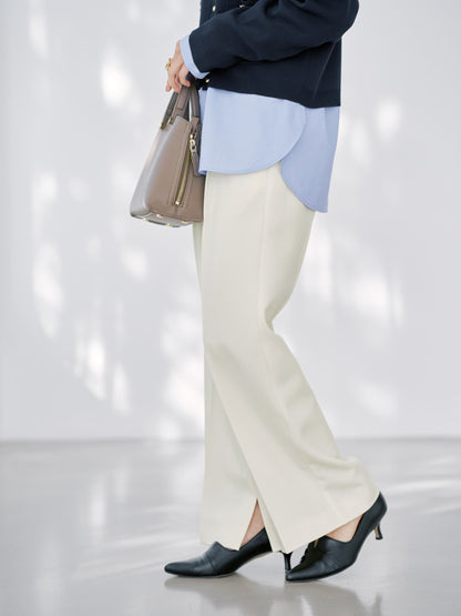 サイドスリットフレアパンツ-short & regular　[通常]