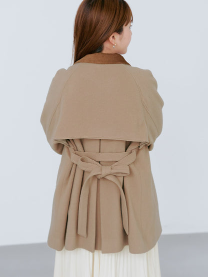 ＜sweetweb掲載＞2wayカラーゴールドボタンミドルコート　[通常]