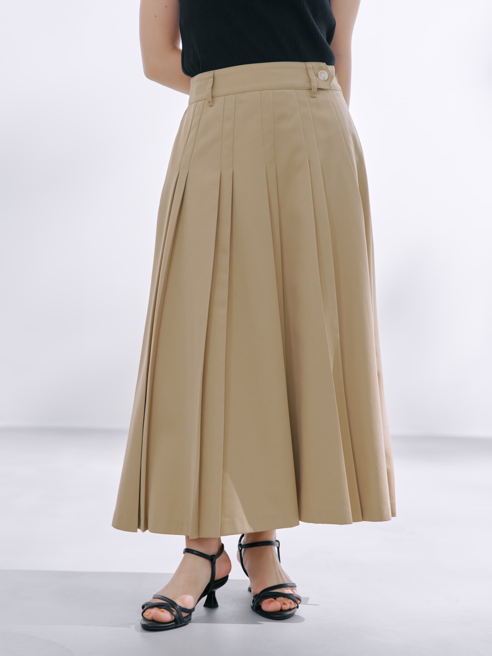 ランダムタックプリーツスカート-short & regular | 小柄・低身長女性