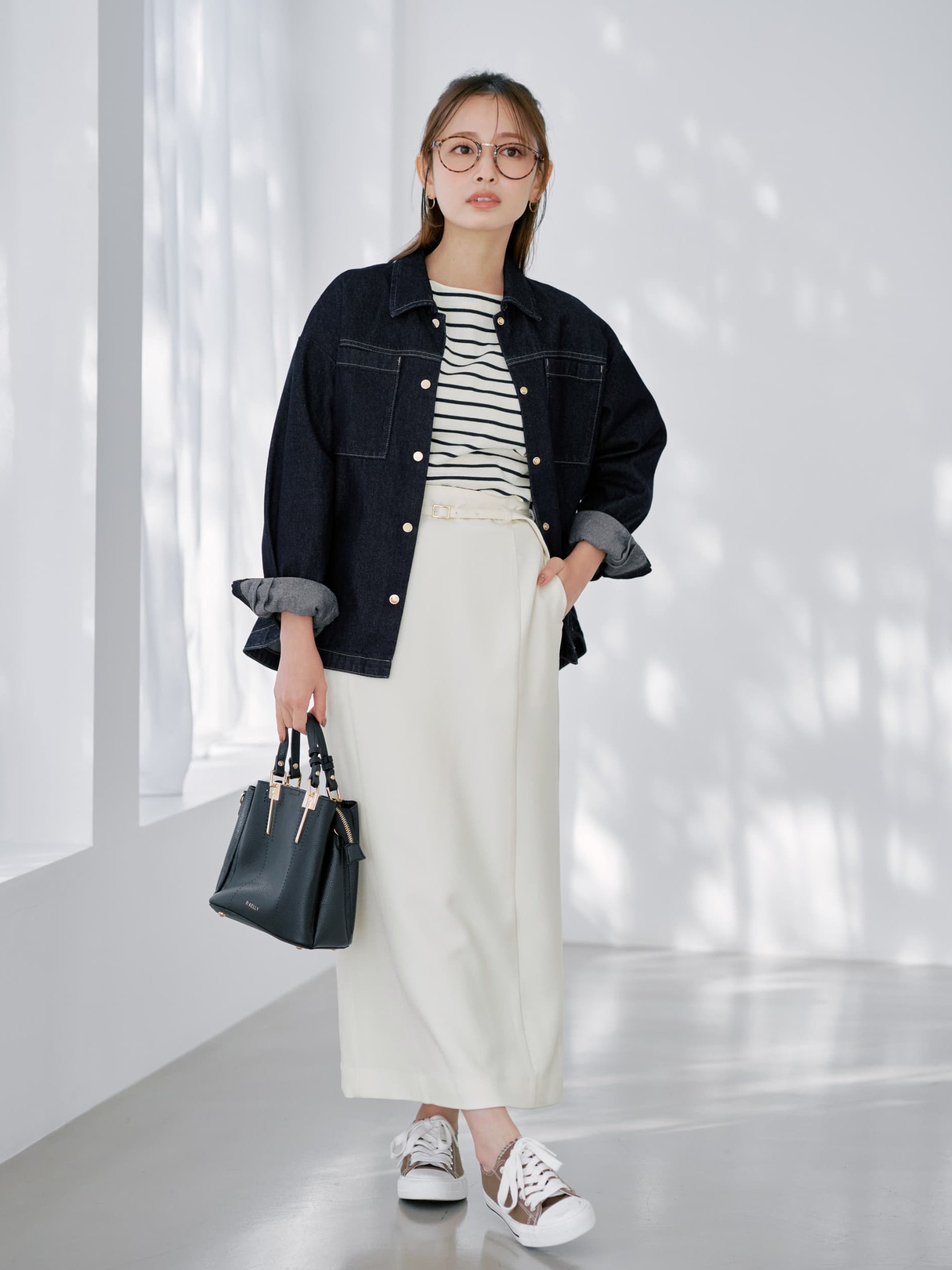 ダブルポケットデニムシャツジャケット | 小柄・低身長女性向け