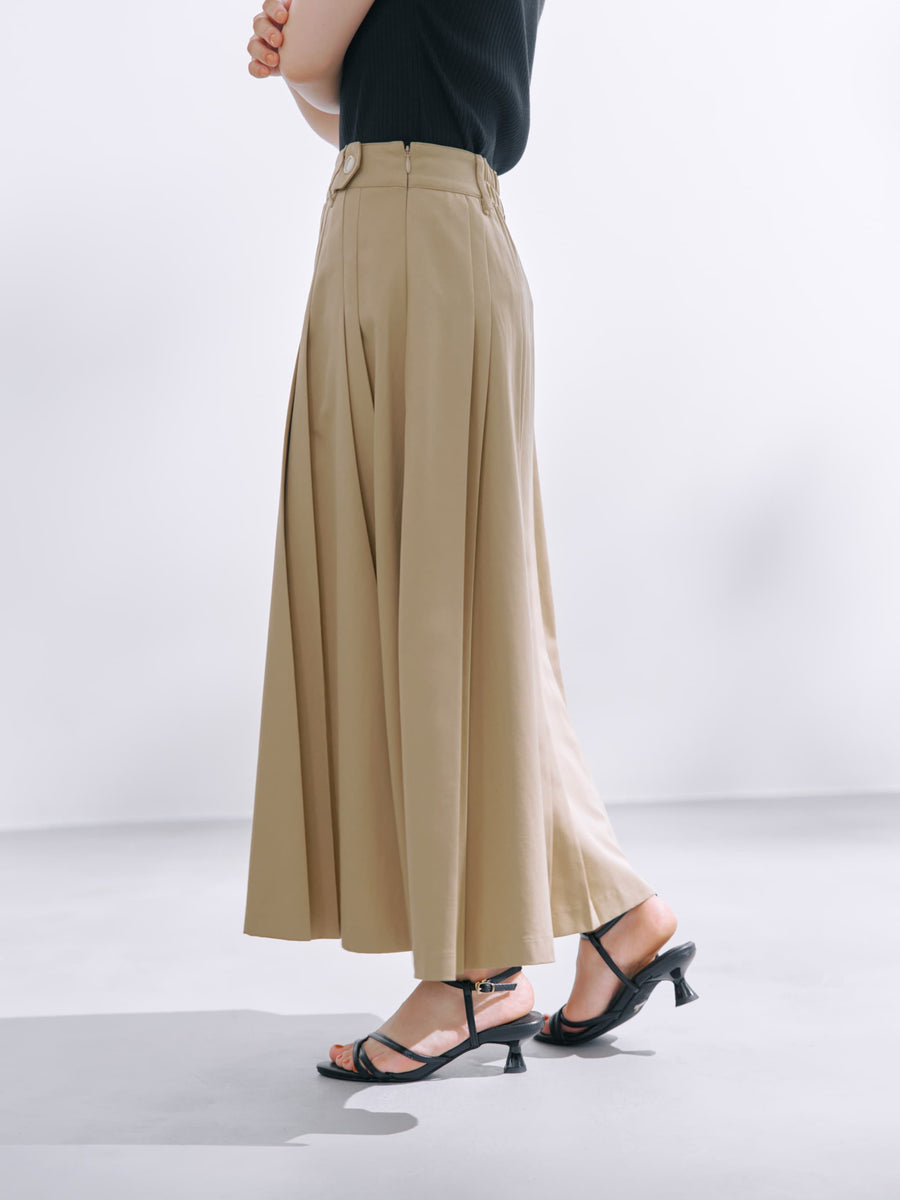 ランダムタックプリーツスカート-short & regular　[通常]