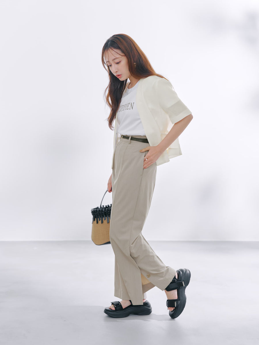 ＜non-no掲載＞ボタンベンツフレアパンツ-short & regular　[通常]