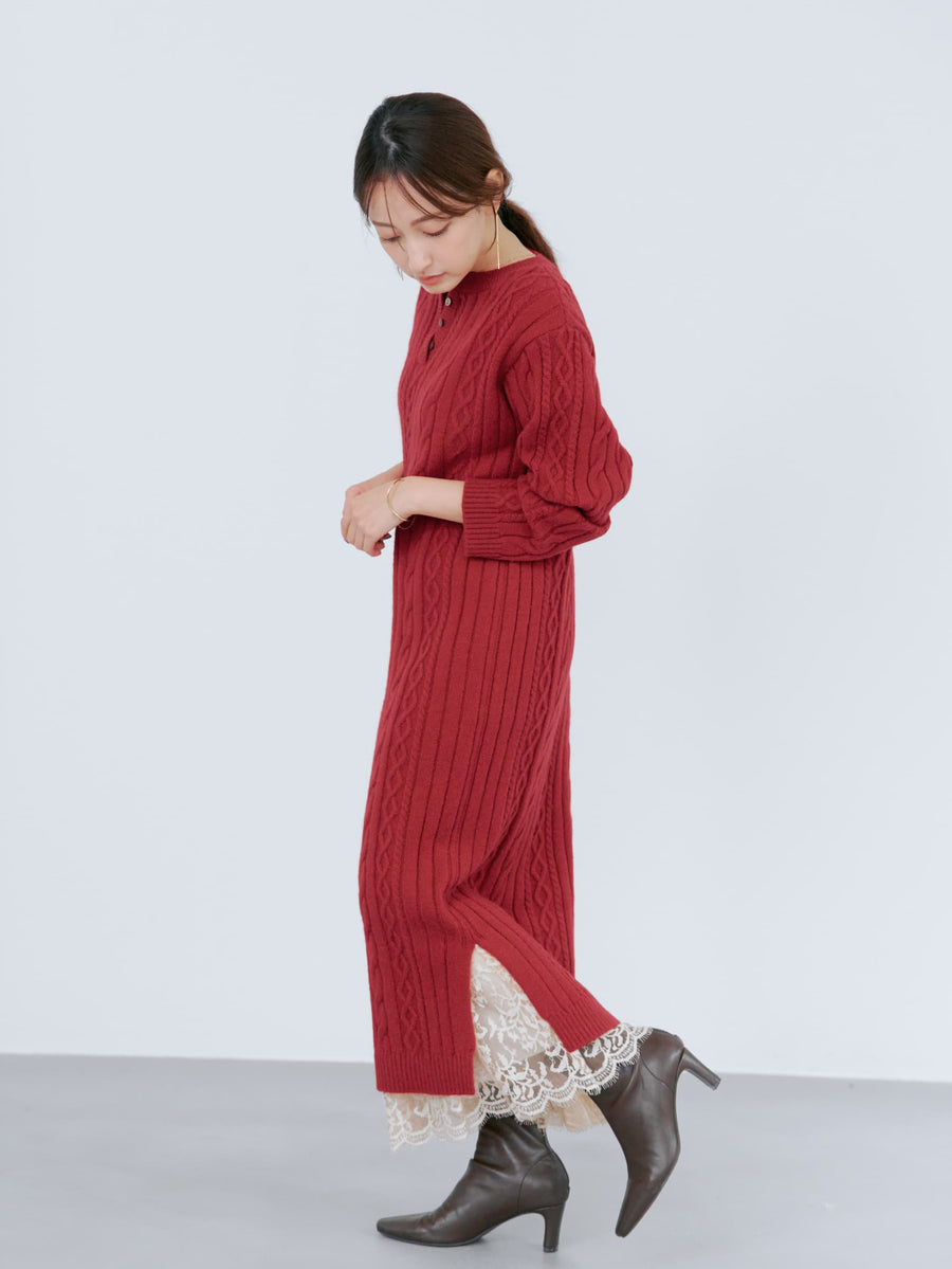 スカラップヘムレーススカート-short & regular　[通常]