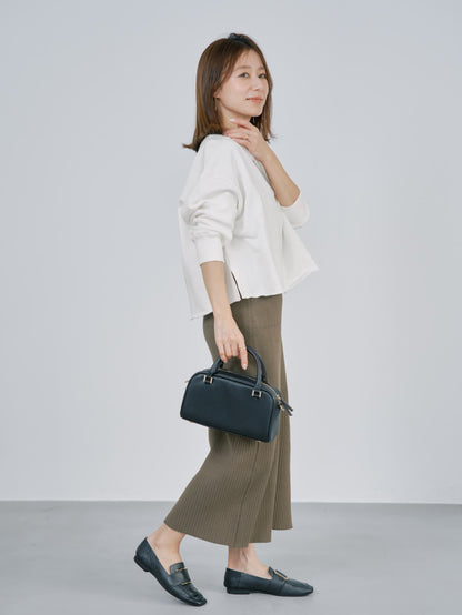 コットンブレンドリブIラインスカート-short & regular　[通常]