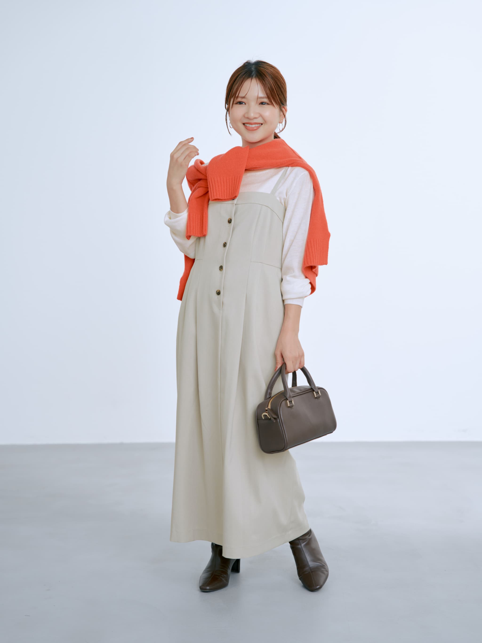 【美品】COHINA フラップデザインIラインジャンスカ short コヒナ フラップデザインIラインジャンスカ-short & regular | 小柄・低