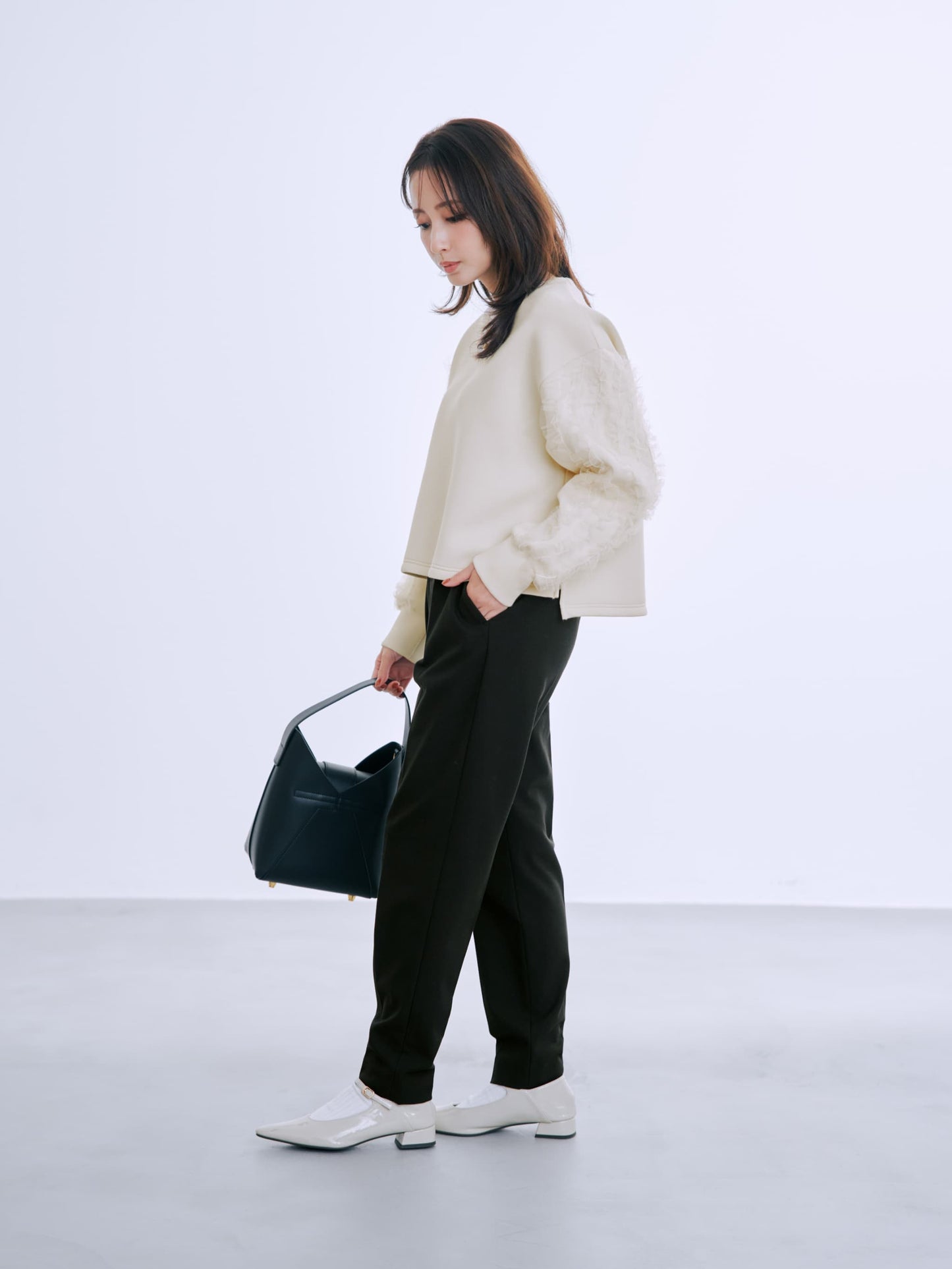 チュールスリーブダンボールトップス　[通常]