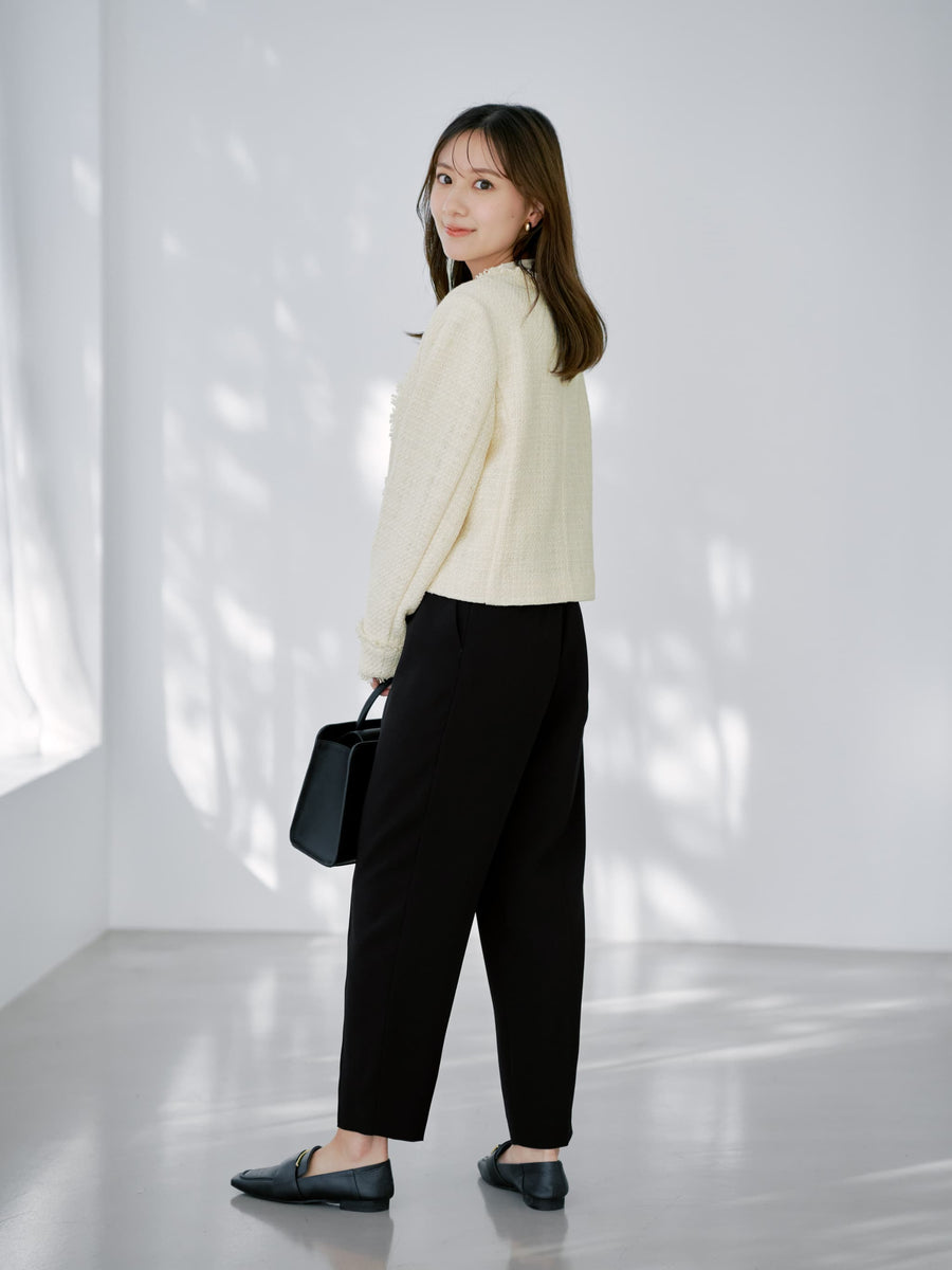 バイカラーリボンブラウス　[通常]