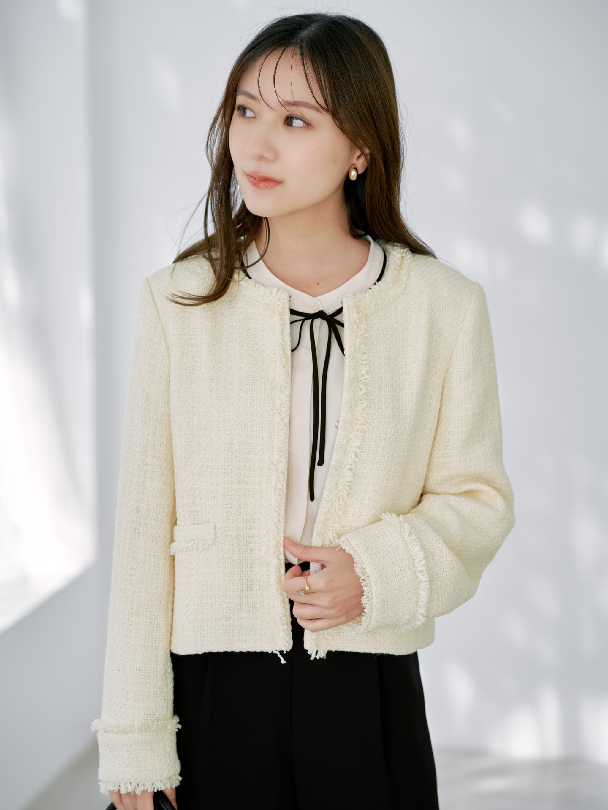 ミックスツイードジャケット | 小柄・低身長女性向けファッション通販