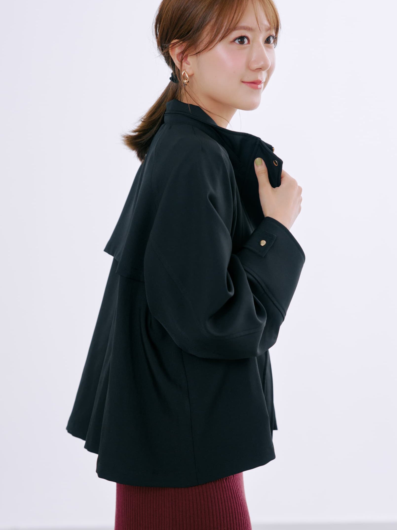 テントラインフーデッドブルゾン | 小柄・低身長女性向けファッション