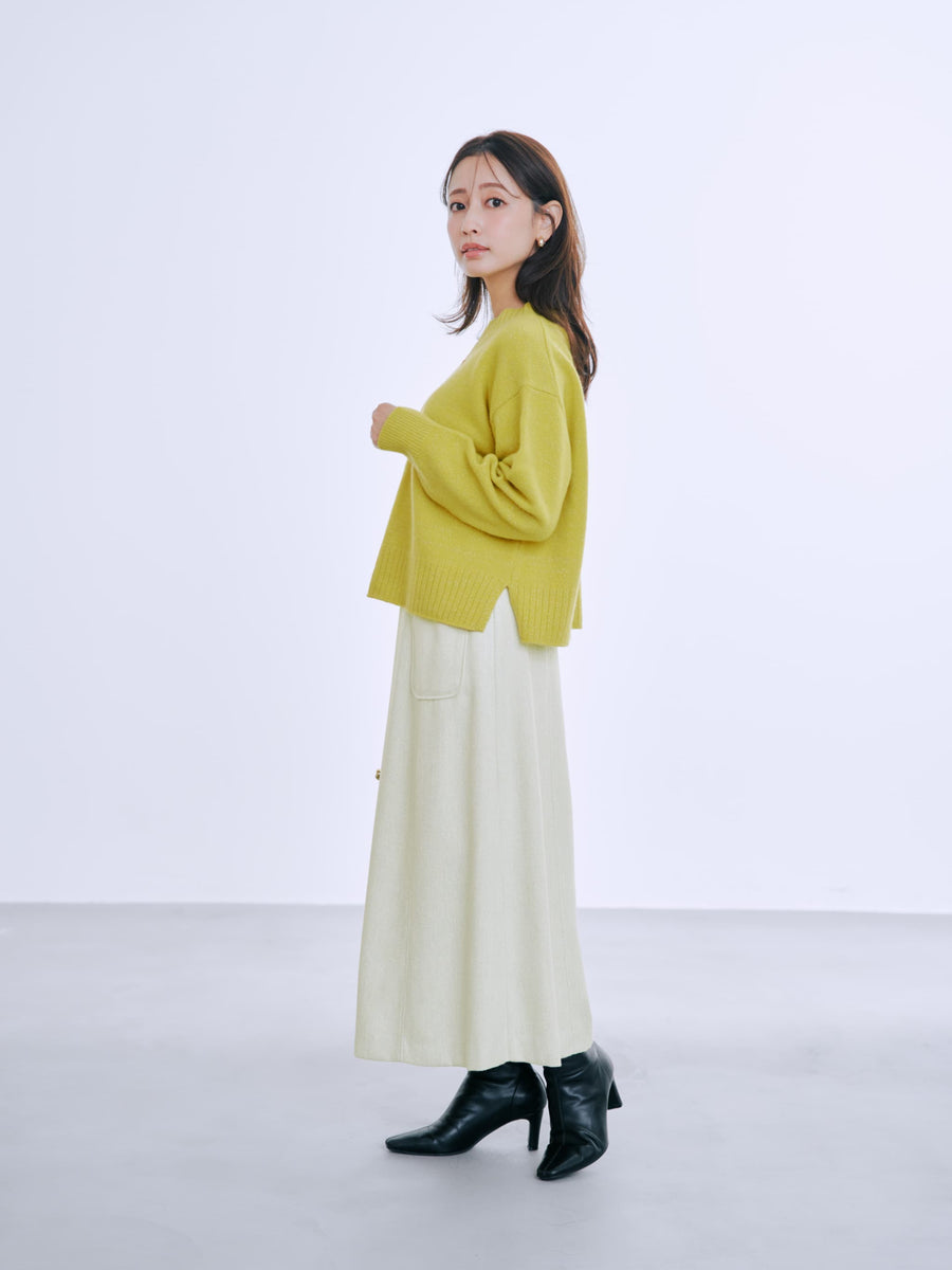 ウールカシミヤボトルネックニット　[通常]