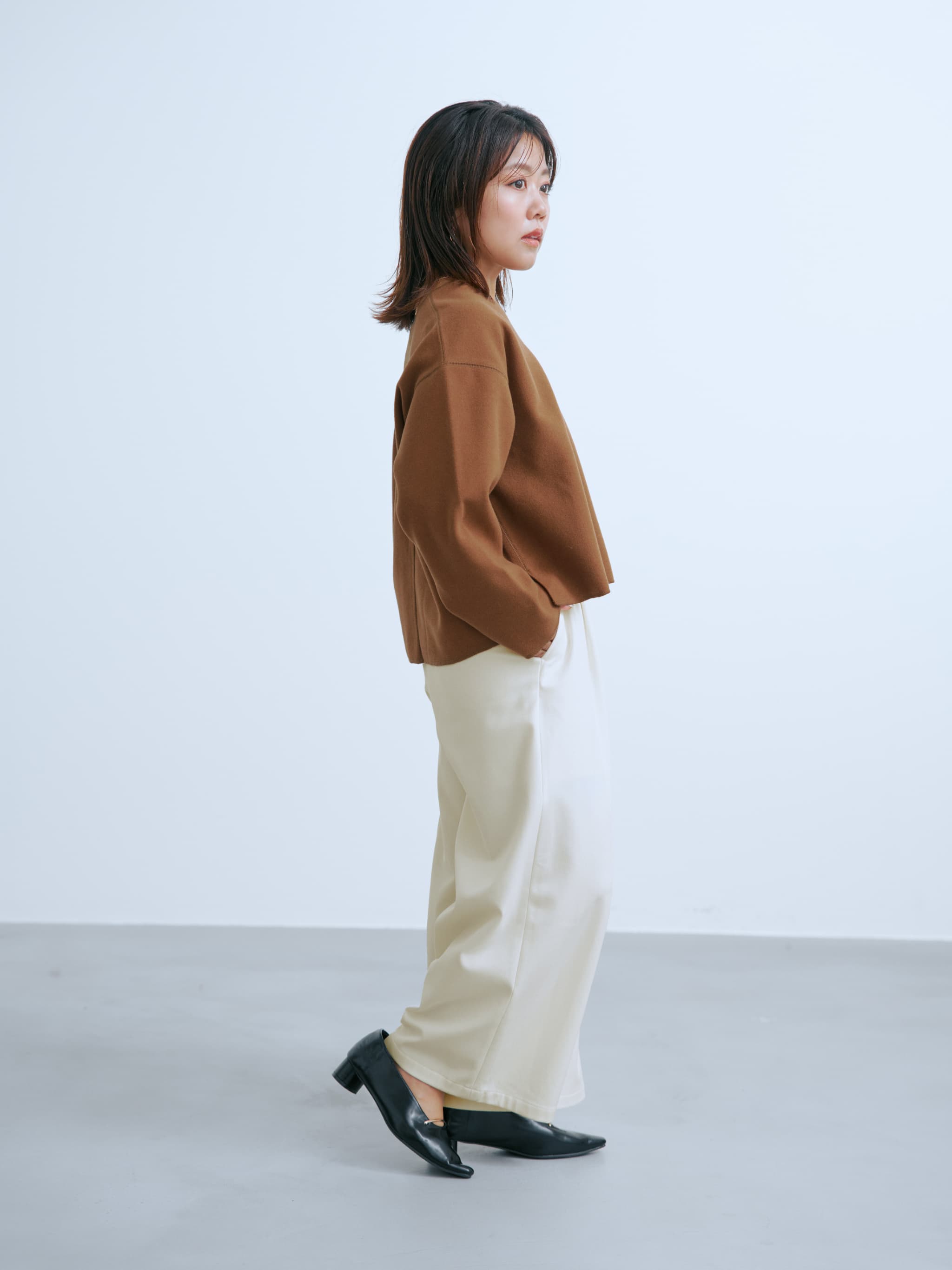 ウォームダブルタックワイドパンツ-short & regular | 小柄・低身長