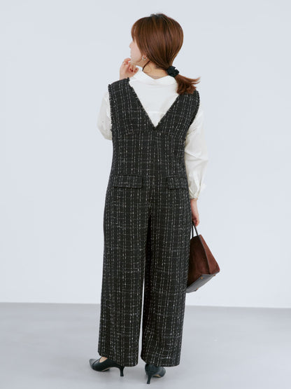 チェックツイードオールインワン-short & regular　[通常]