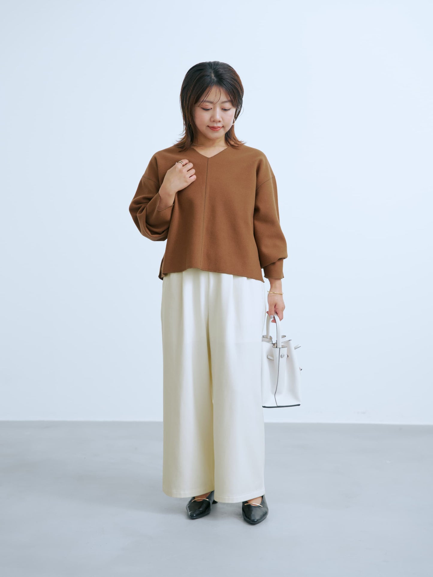 ウォームダブルタックワイドパンツ-short & regular　[一部予約]