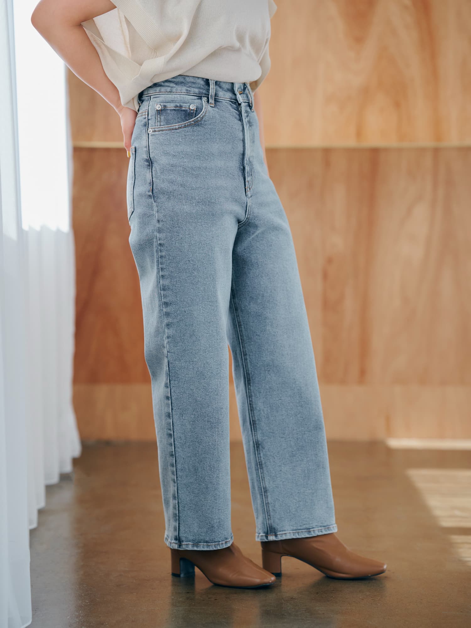 COHINA DENIM セミワイドストレート-short & regular | 小柄・低身長 COHINA DENIM セミワイドストレート-short & regular | 小柄・低身長