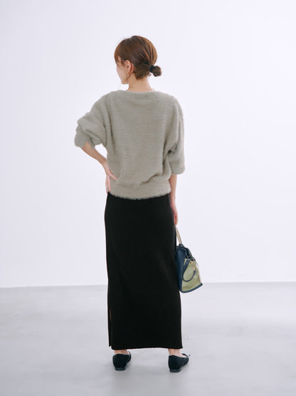 フェザーVネックカーディガン　[通常]