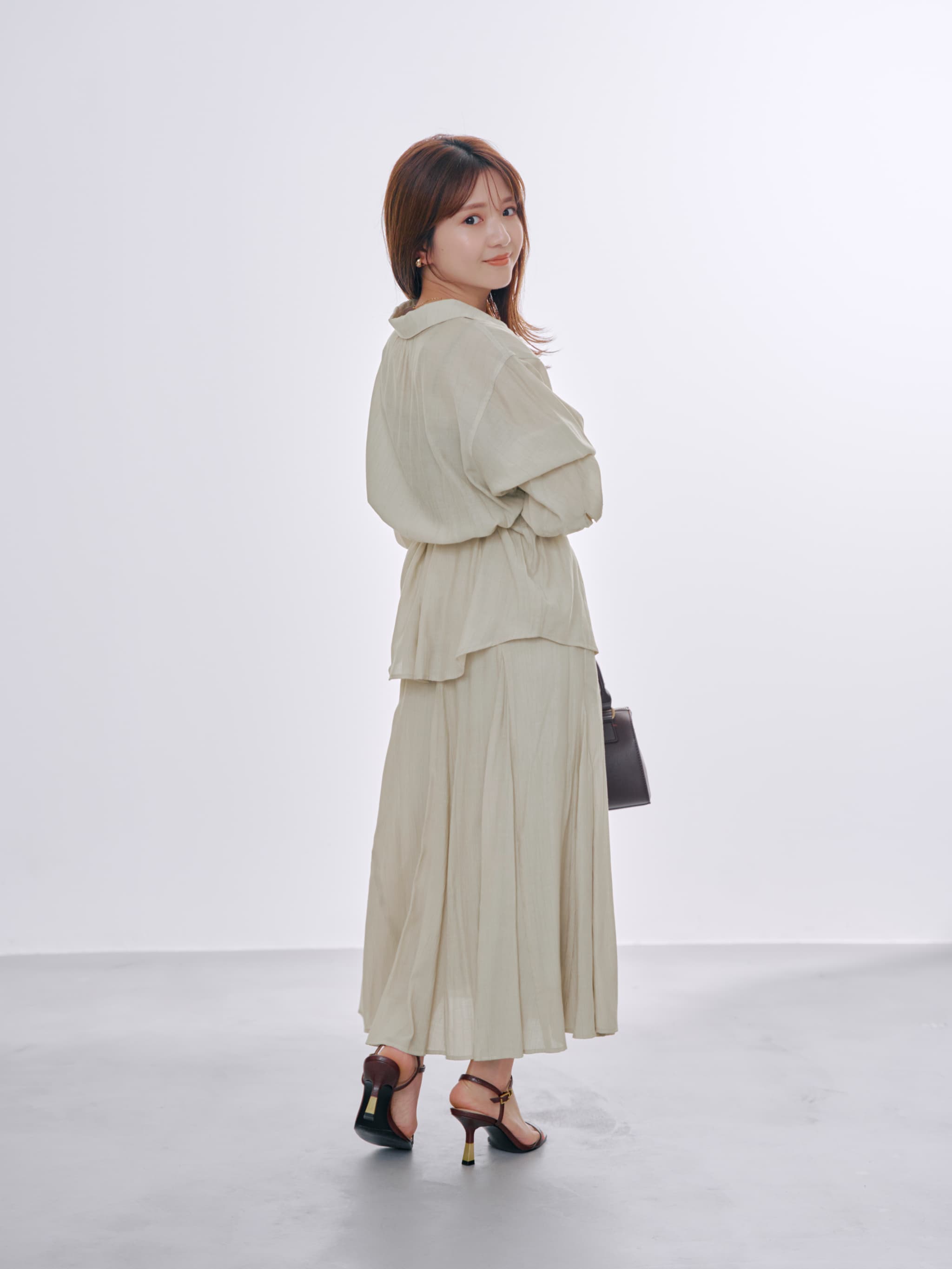 ソフトワッシャーランダムマチフレアスカート-short & regular | 小柄