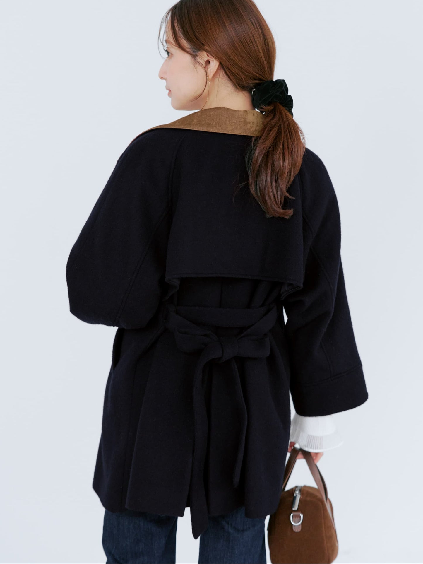 ＜sweetweb掲載＞2wayカラーゴールドボタンミドルコート　[通常]