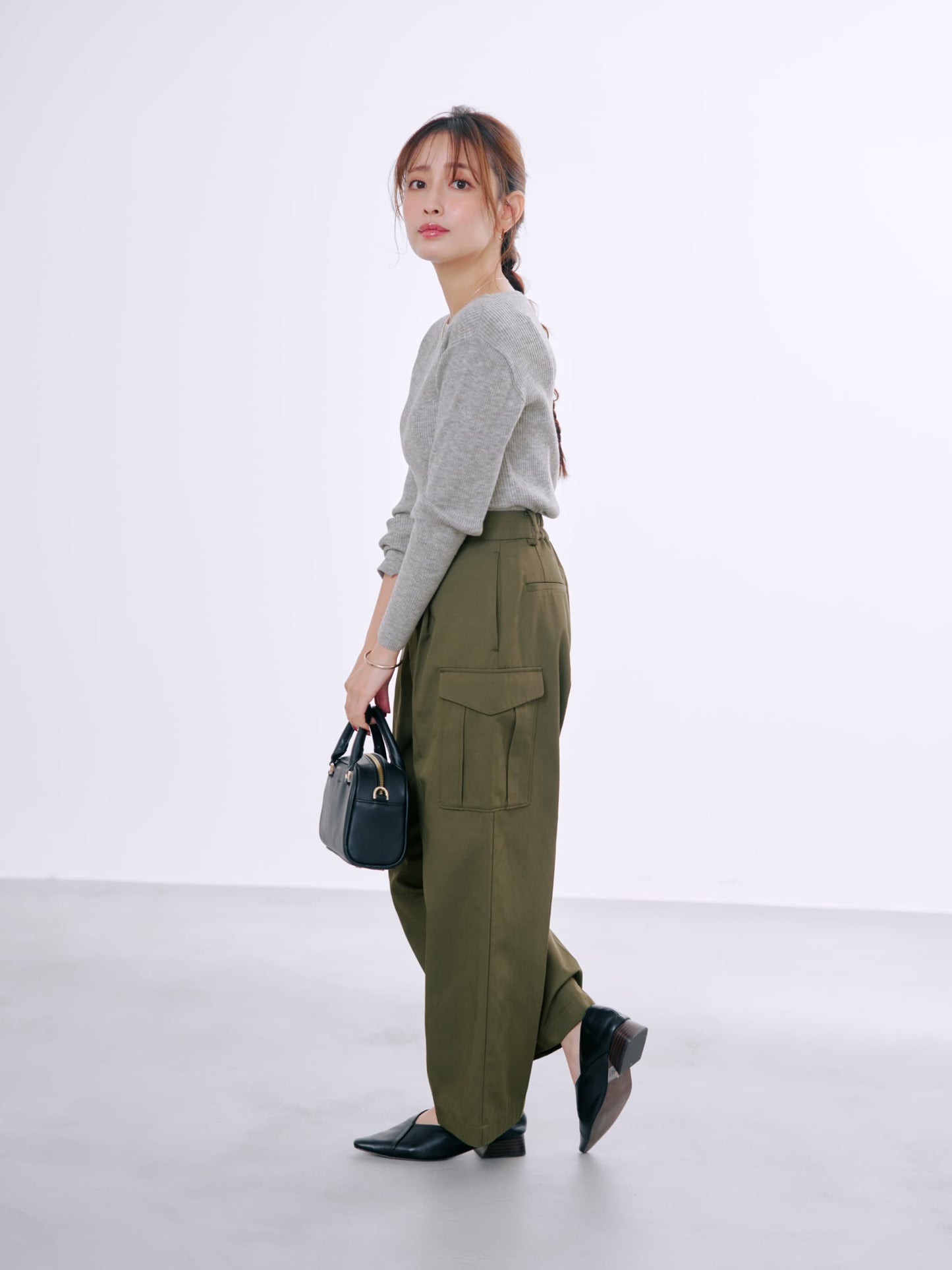 シルクウールボートネックリブニット　[通常]