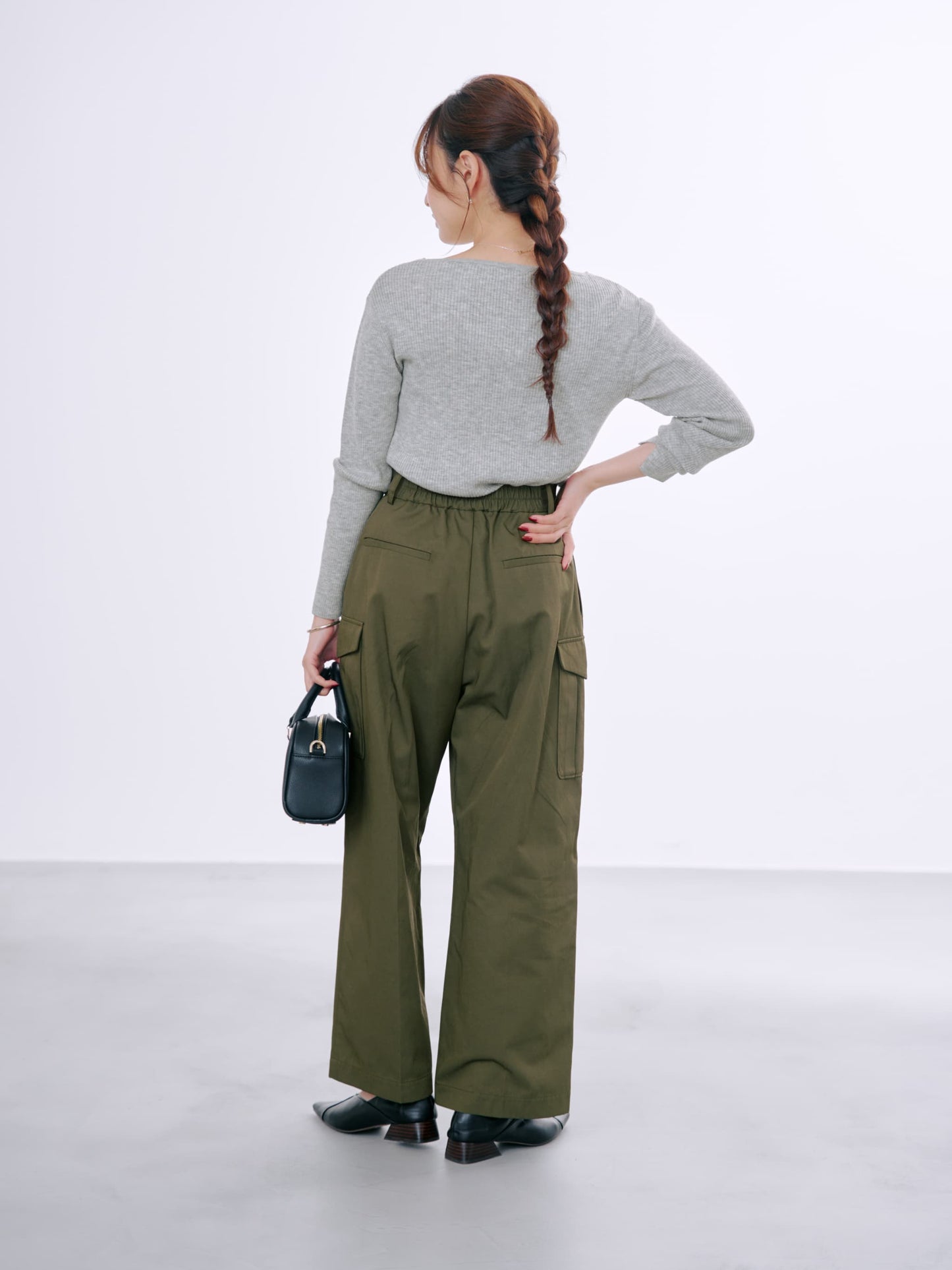 ワイドストレートカーゴパンツ-short & regular　[通常]