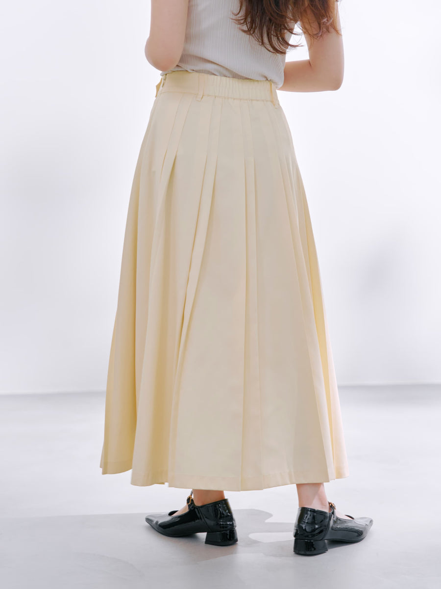 ランダムタックプリーツスカート-short & regular　[通常]