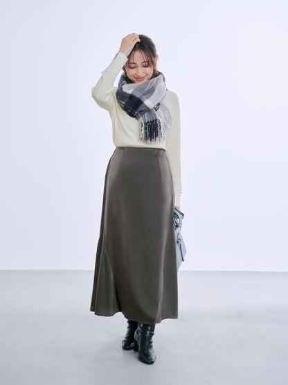 アシメナローサテンスカート-short & regular　[通常]