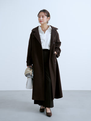 149cm | B:77 W:60 H:83 股下:68.5 | regular着用(ブラウン杢)