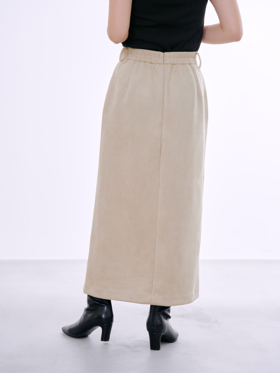 ゴールドリベットスウェードライクスカート-short & regular 　[通常]