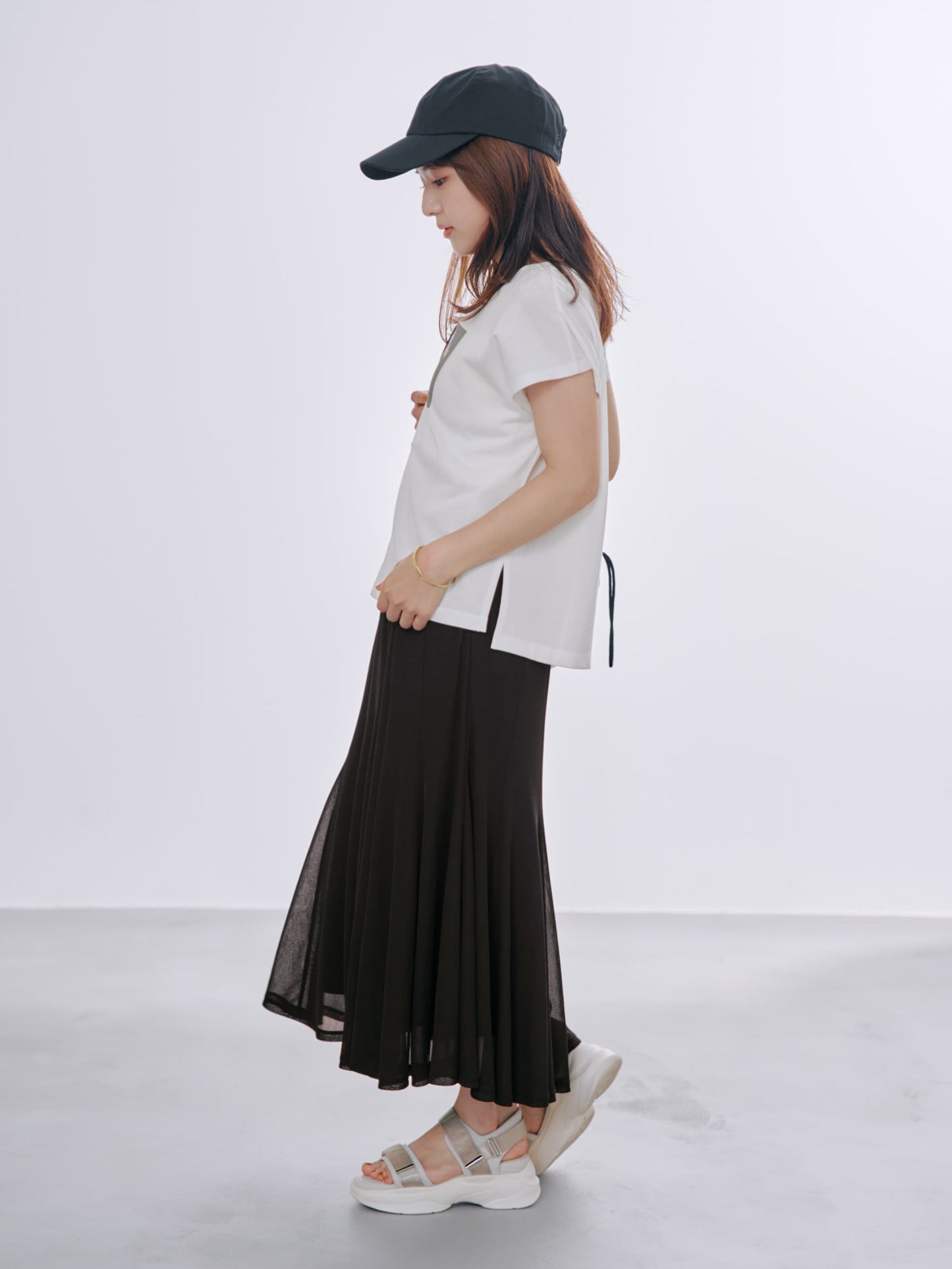 【汗染み防止】フラワーグラフィックTシャツ　[通常]