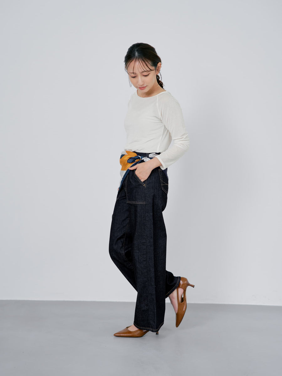 シアーベロアボートネックトップス　[通常]