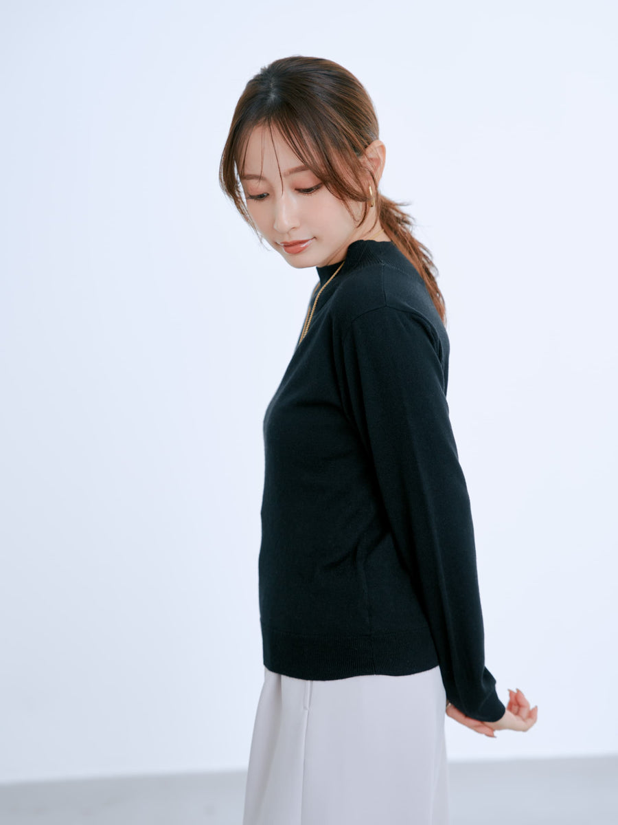 シルクウールハイネックニット　[通常]