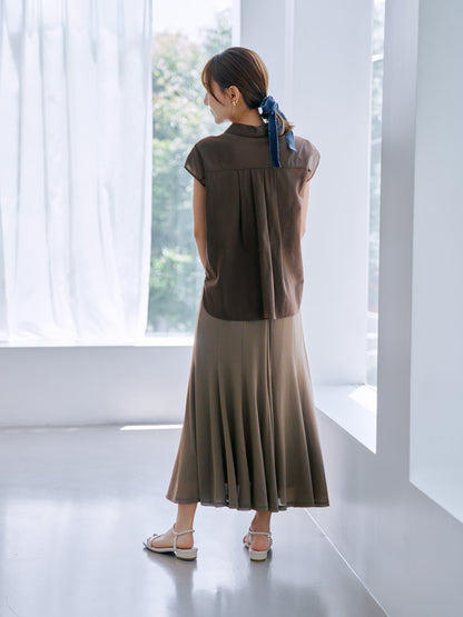 イレギュラーフレアとろみスカート-short & regular　[通常]